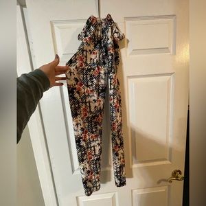 Flowered, multi color full length leggings
